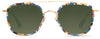 [Santorini 18K Titanium Mirrored - Dark Green Gradient Mirrored Lens]