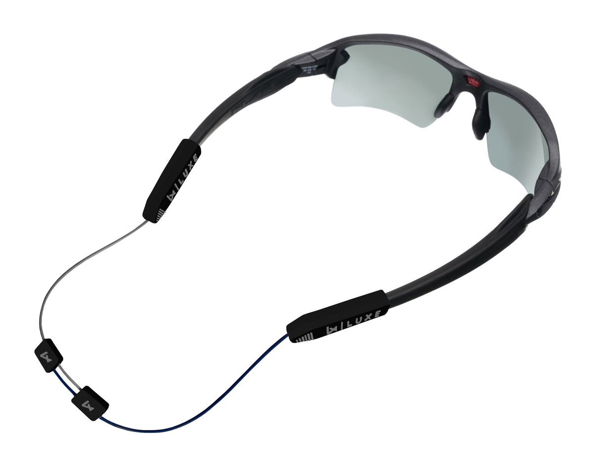 Luxe Performance Eyewear Cable Strap Black & White 14