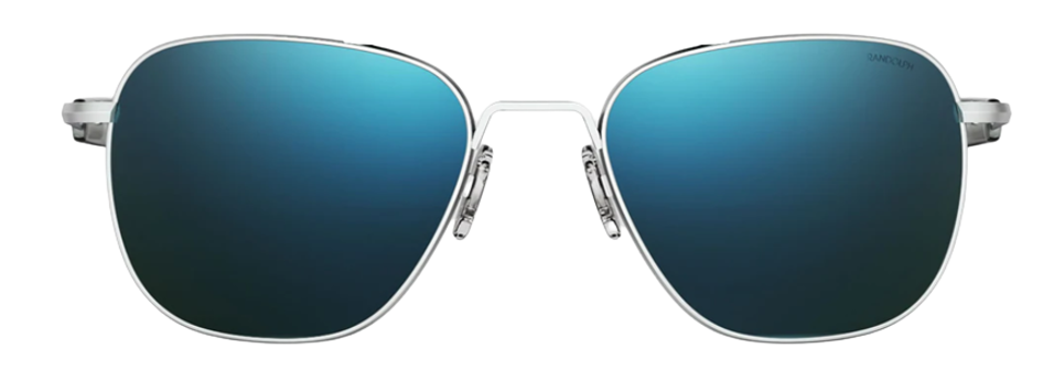  Mens or Womens Aviator Sunglasses, Matte Chrome Finish