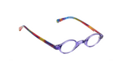 Purple Crystal Front with Pink and Purple Multicolor Temples