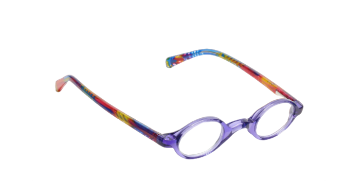 [Purple Crystal Front with Pink and Purple Multicolor Temples]