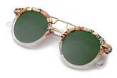 Poppy to Crystal 12K Mirrored - Dark Green Gradient Mirrored Lens