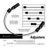 Luxe Performance Eyewear Cable Strap Grey & Black 16"