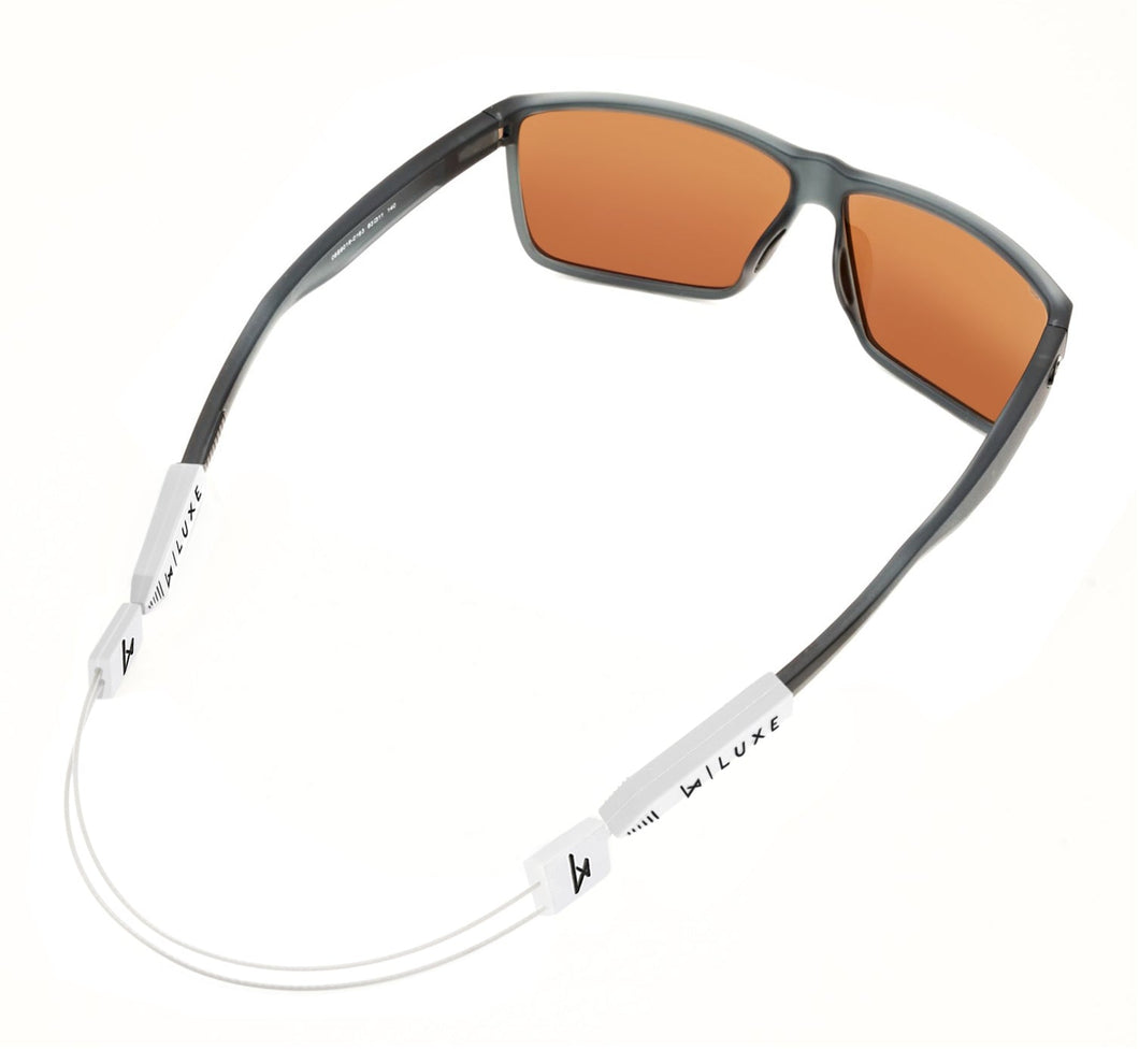 Luxe Performance Eyewear Cable Strap White/Black 14