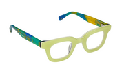 Lime Green Front with Teal and Green Chop Temples