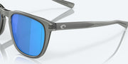 Blue Mirror Polarized Glass Lenses, Matte Gray Crystal Frame