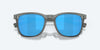 [Blue Mirror Polarized Glass Lenses, Matte Gray Crystal Frame]