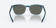 Gray Silver Mirror Polarized Glass Lenses, Shiny Deep Teal Fade Frame