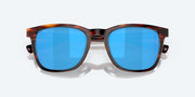 Blue Mirror Polarized Glass Lenses, Matte Tortoise Frame