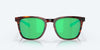 [Green Mirror Polarized Glass Lenses, Matte Tortoise Frame]