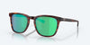 [Green Mirror Polarized Glass Lenses, Matte Tortoise Frame]