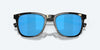 [Blue Mirror Polarized Glass Lenses, Shiny Black Kelp Frame]