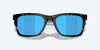 [Blue Mirror Polarized Glass Lenses, Shiny Black Kelp Frame]