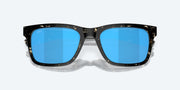 Blue Mirror Polarized Glass Lenses, Shiny Black Kelp Frame