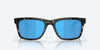 [Blue Mirror Polarized Glass Lenses, Shiny Black Kelp Frame]