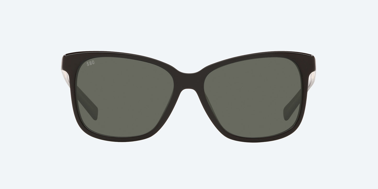 [Gray Polarized Glass Lenses, Shiny Black Frame]