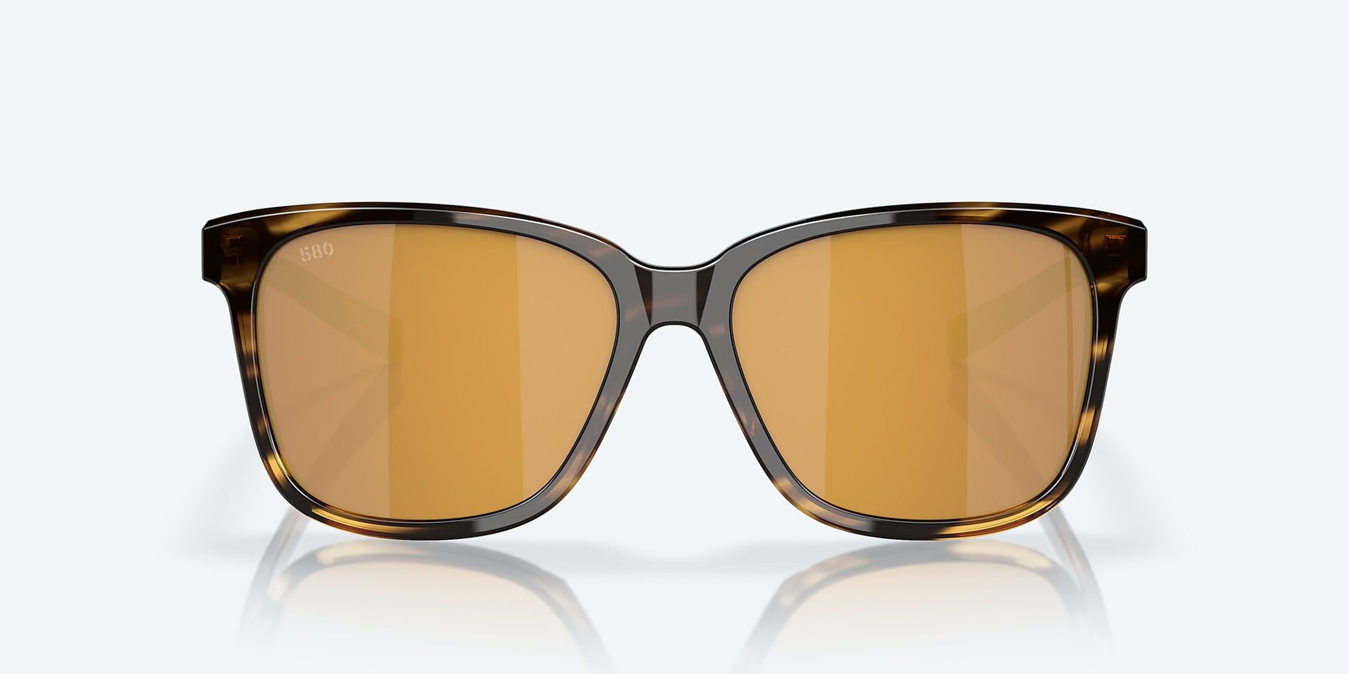 [Gold Mirror Polarized Glass Lenses, Tortoise Frame]