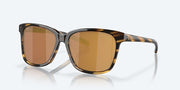 Gold Mirror Polarized Glass Lenses, Tortoise Frame