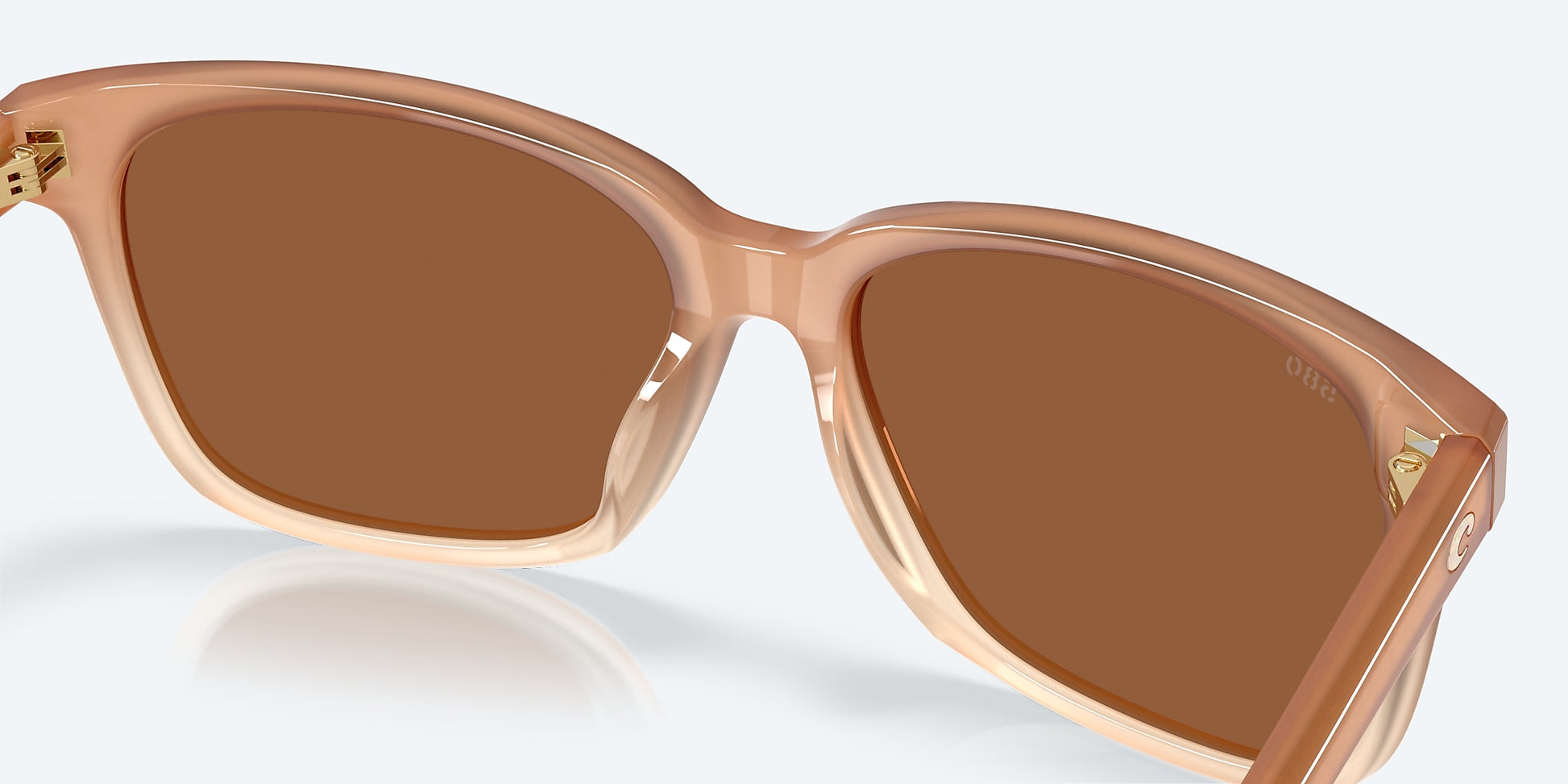 [Copper Silver Mirror Polarized Glass Lenses, Sandbar Frame]