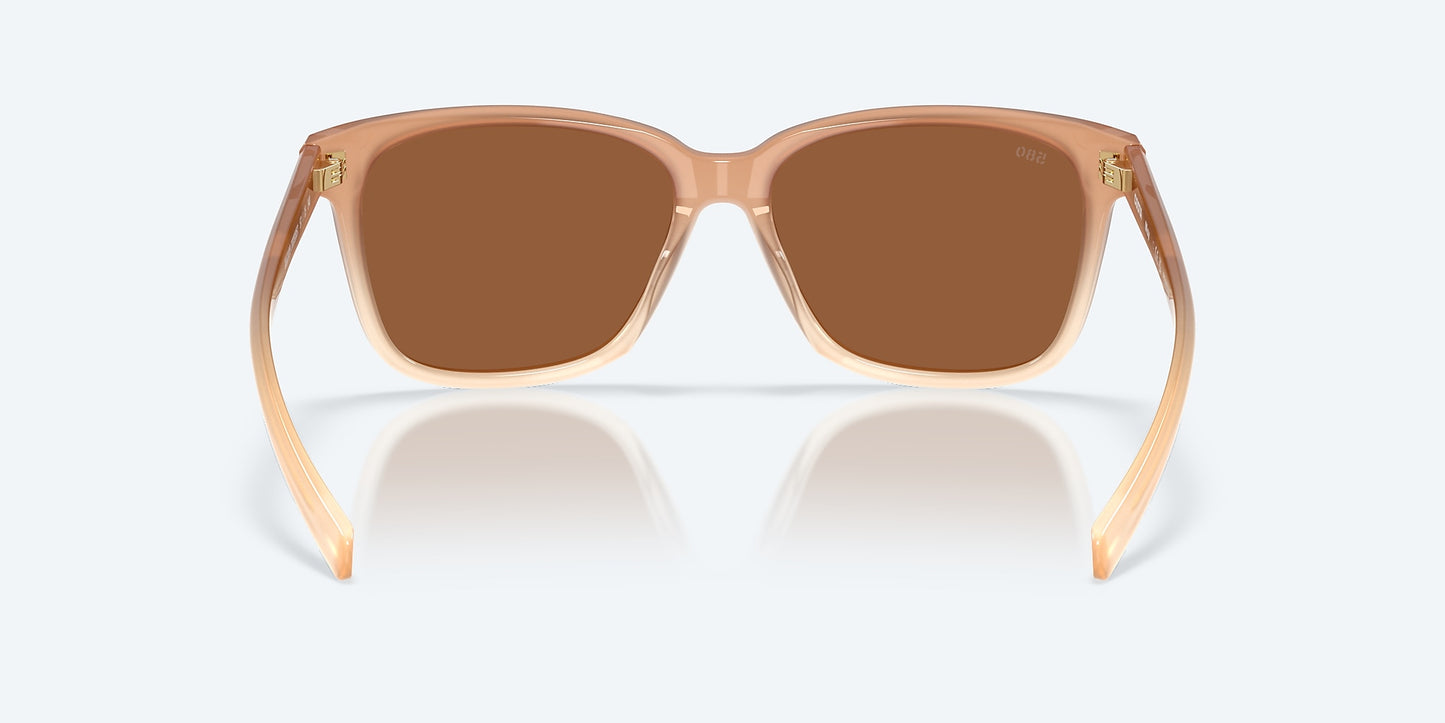 [Copper Silver Mirror Polarized Glass Lenses, Sandbar Frame]