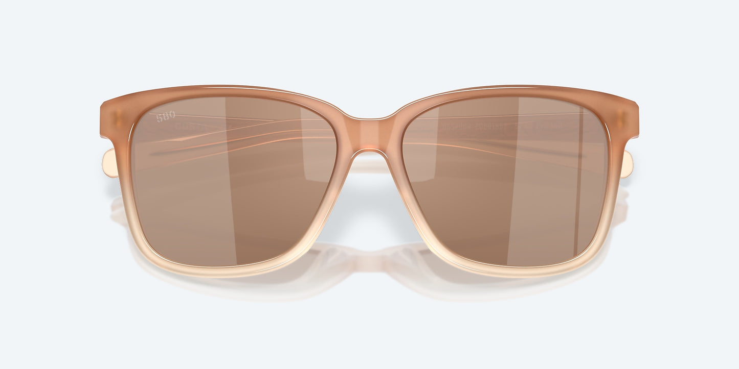 [Copper Silver Mirror Polarized Glass Lenses, Sandbar Frame]