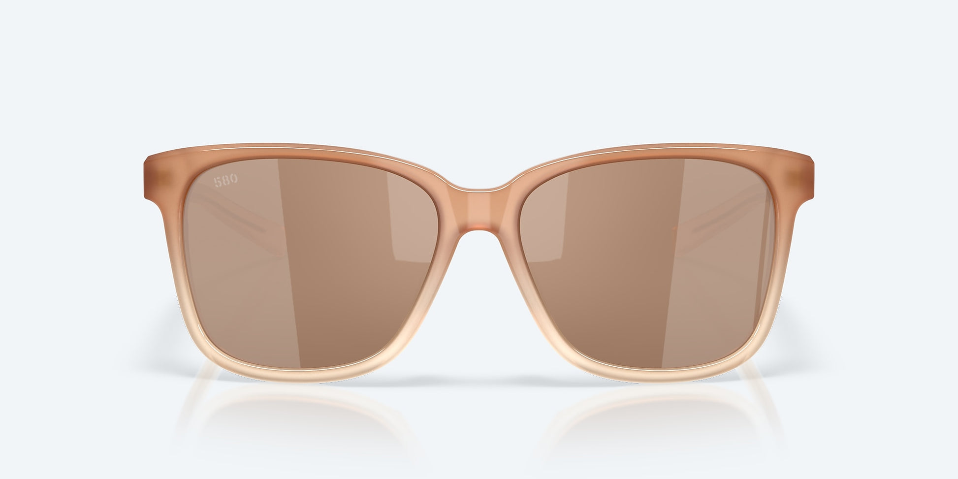 [Copper Silver Mirror Polarized Glass Lenses, Sandbar Frame]