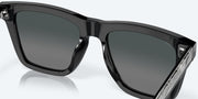 Gray Gradient Polarized Glass Lenses, Black Frame