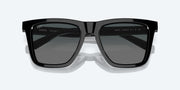 Gray Gradient Polarized Glass Lenses, Black Frame