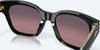 [Rose Gradient Polarized Glass Lenses, Black Frame]