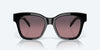 [Rose Gradient Polarized Glass Lenses, Black Frame]