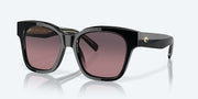 Rose Gradient Polarized Glass Lenses, Black Frame