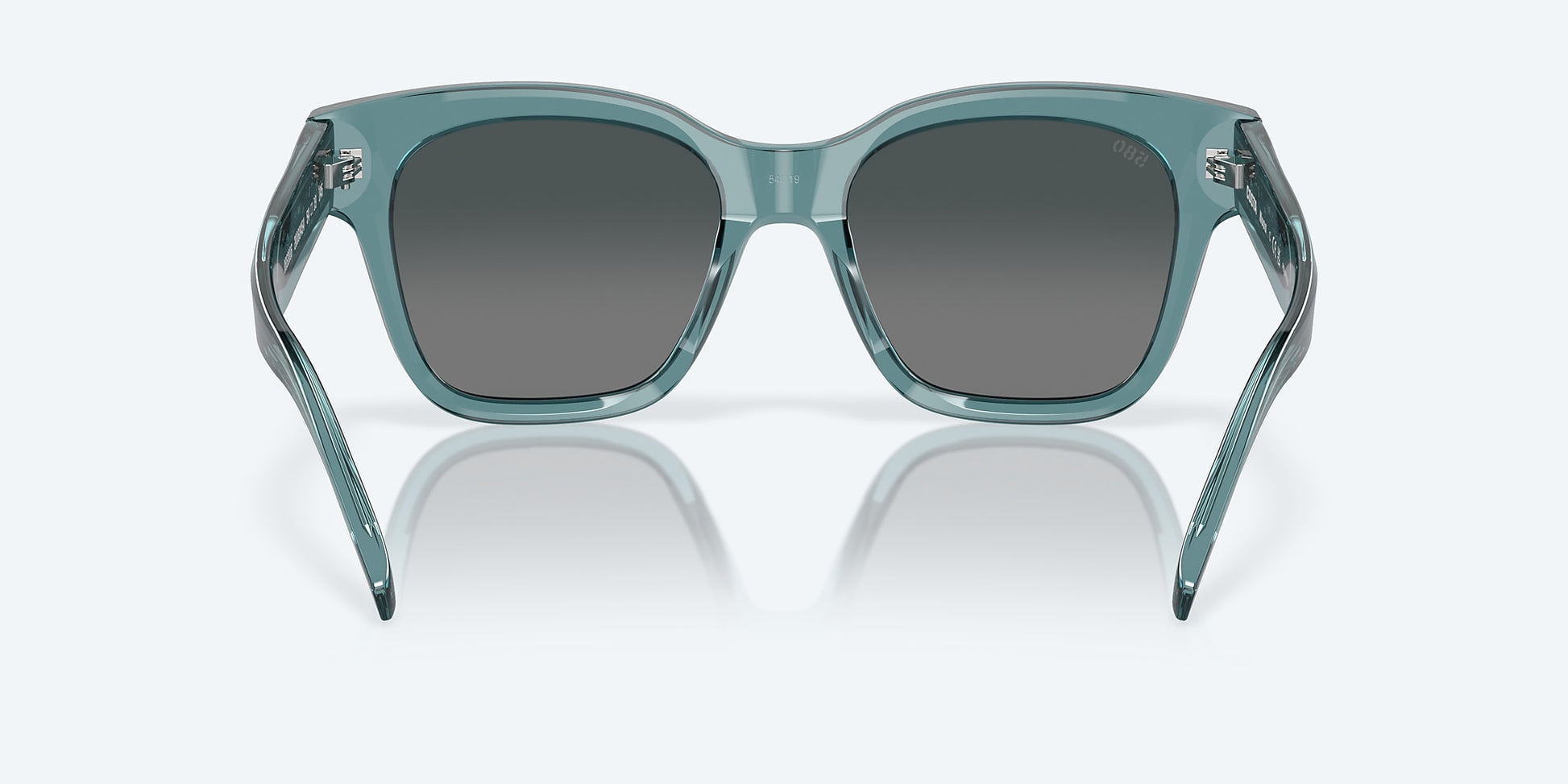 [Gray Gradient Polarized Glass Lenses, Deep Crystal Aquamarine Frame]