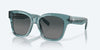 [Gray Gradient Polarized Glass Lenses, Deep Crystal Aquamarine Frame]