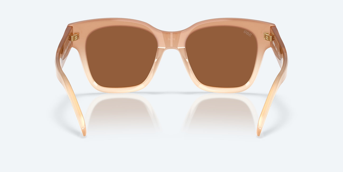 [Copper Silver Mirror Polarized Glass Lenses, Sandbar Frame]