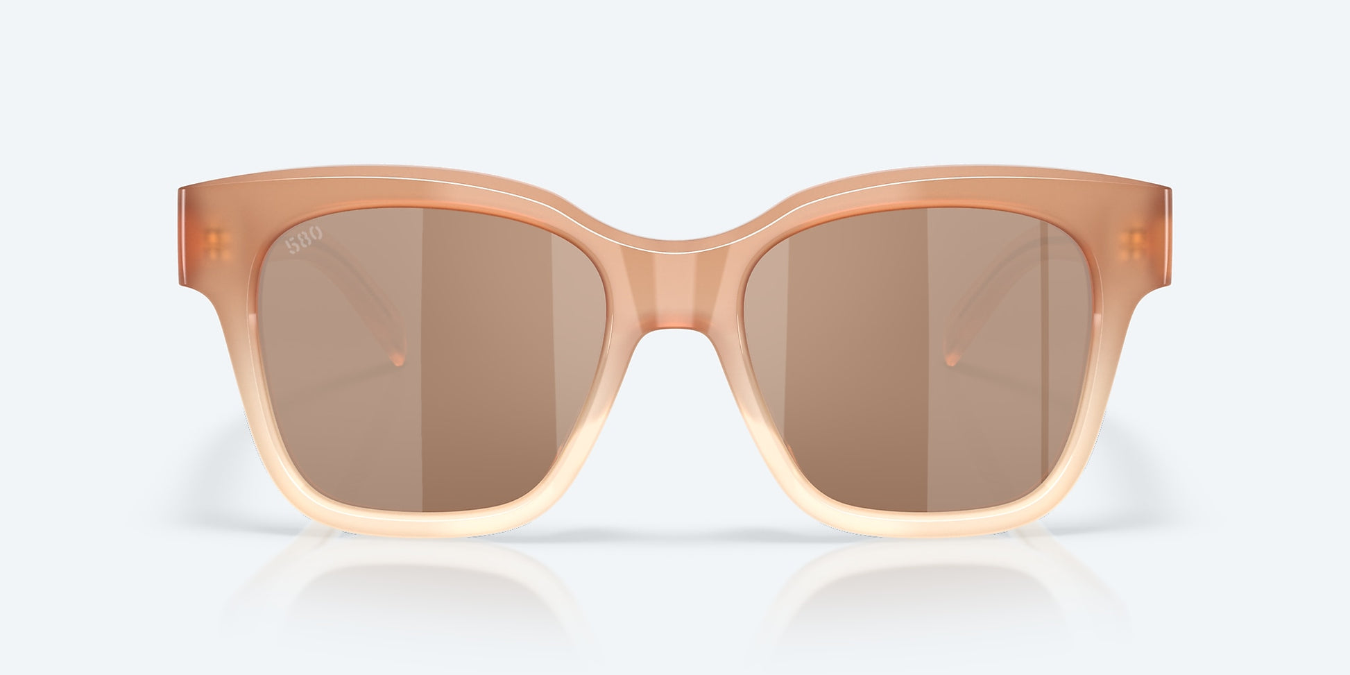 [Copper Silver Mirror Polarized Glass Lenses, Sandbar Frame]