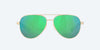 [Green Mirror Polarized Glass Lenses, Brushed Gold Frame]