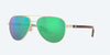 [Green Mirror Polarized Glass Lenses, Brushed Gold Frame]