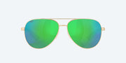 Green Mirror Polarized Polycarbonate Lenses, Brushed Gold Frame