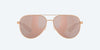 [Copper Silver Mirror Polarized Polycarbonate Lenses, Shiny Rose Gold Frame]