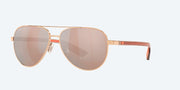 Copper Silver Mirror Polarized Polycarbonate Lenses, Shiny Rose Gold Frame