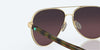 [Rose Gradient Polarized Glass Lenses, Brushed Gold Frame]