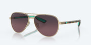 Rose Gradient Polarized Glass Lenses, Brushed Gold Frame