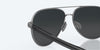 [Gray Gradient Polarized Glass Lenses, Gunmetal Frame]