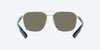 [Blue Mirror Polarized Glass Lenses, Brushed Silver Frame]