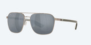 Gray Silver Mirror Polarized Polycarbonate Lenses, Brushed Gunmetal Frame