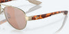 [Copper Silver Mirror Polarized Polycarbonate Lenses, Rose Gold Frame]