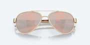 Copper Silver Mirror Polarized Polycarbonate Lenses, Rose Gold Frame