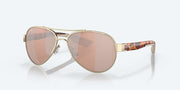 Copper Silver Mirror Polarized Polycarbonate Lenses, Rose Gold Frame