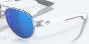 Blue Mirror Polarized Glass Lenses, Palladium Frame