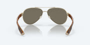 Blue Mirror Polarized Glass Lenses, Rose Gold Frame